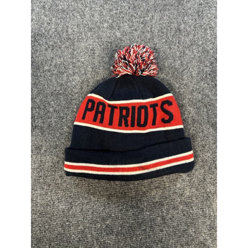 New Era NFL New England Patriots Winter Hat Beanie Pom Wool Blend Lining